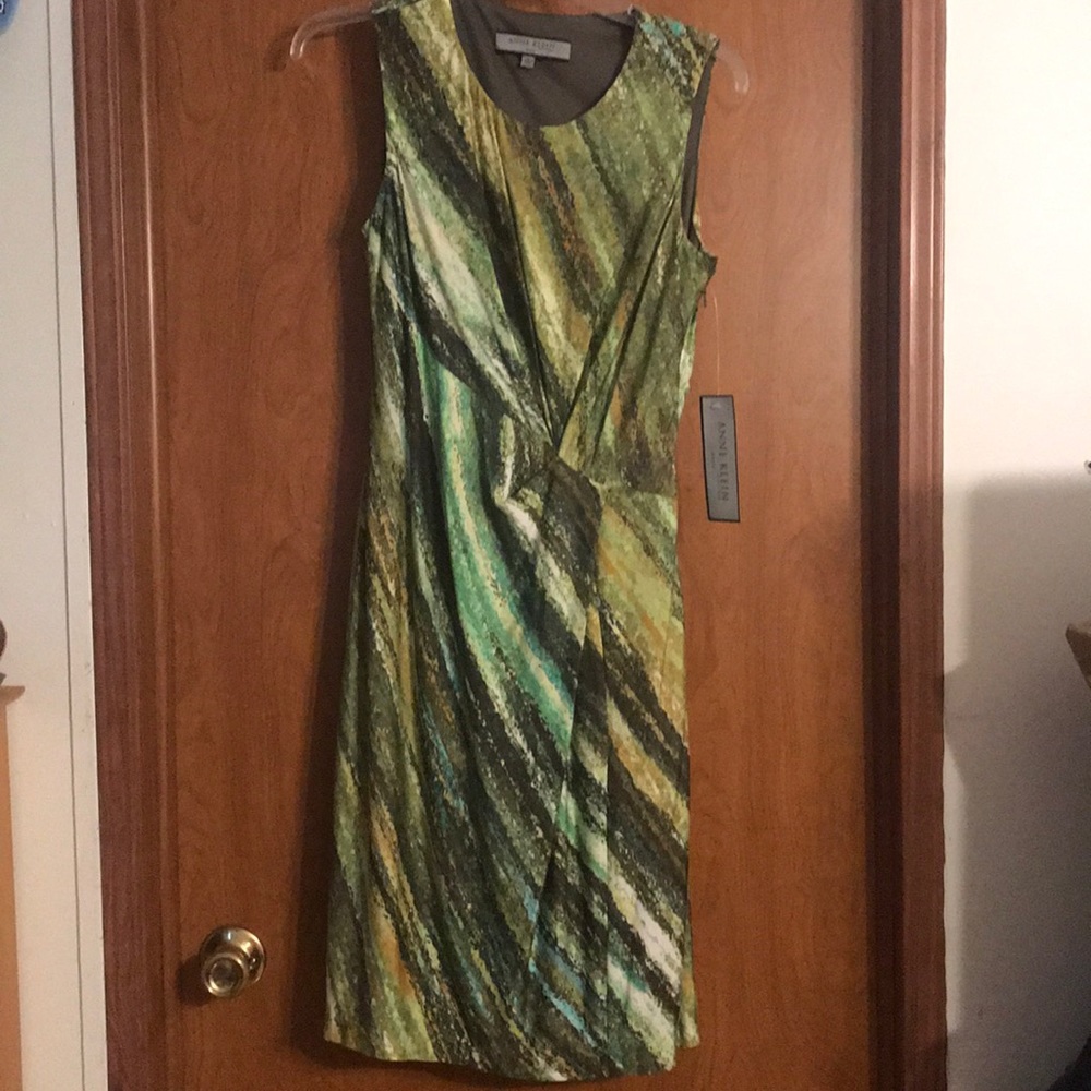 NWT Anne Klein dress, sleeveless, ruched waIst